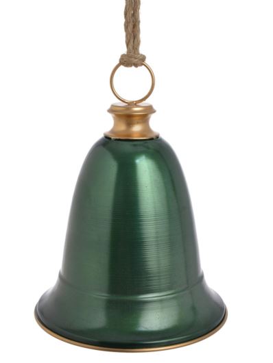 DZWONEK METALOWY ZAWIESZKA 21CM ŚR. x 27,5CM H