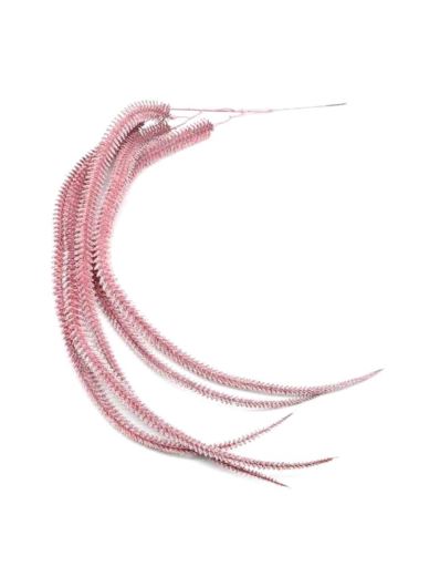 ZWISAJĄCA GAŁĄZKA Z KŁOSAMI 110CM METALIC PINK