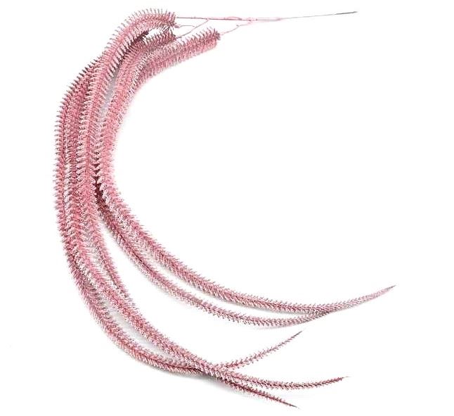 ZWISAJĄCA GAŁĄZKA Z KŁOSAMI 110CM METALIC PINK
