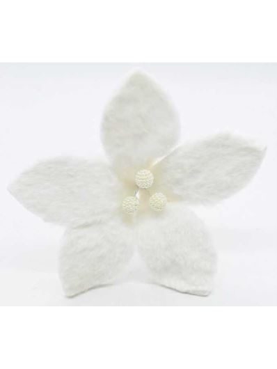 GWIAZDA BETLEJEMSKA PLUSZOWA PICK 18CM WHITE