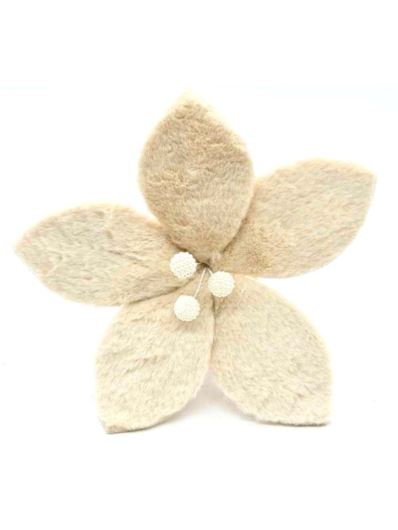 GWIAZDA BETLEJEMSKA PLUSZOWA PICK 18CM BEIGE