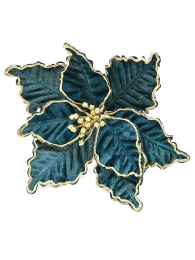 POINSECJA VELVET PICK 20CM GREEN TURQUIS GOLD EDGE