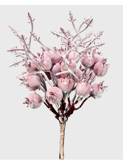 JAGODY W PĘCZKU 17CM RED WINE WHITE