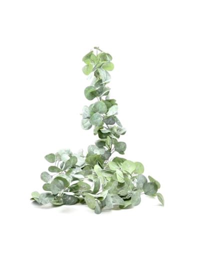 EUKALIPTUS GIRLANDA Z BROKATEM 165CM GREEN SILVER