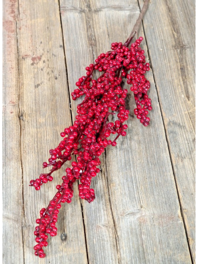 GAŁĄZKA Z MINI OWOCAMI 75CM RED