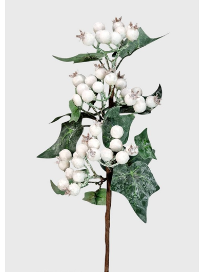 ŚNIEGULICZKA OWOCE LIŚĆ HEDERA 28CM WHITE GREEN