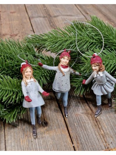 DZIEWCZYNKA NA ŁYŻWACH ZAWIESZKA 10CM CENA ZA 1SZT