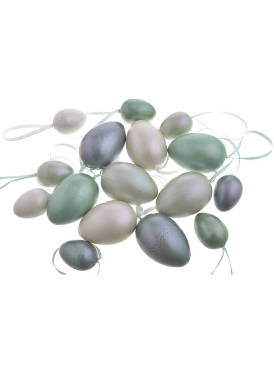 JAJKA ZAWIESZKI PERŁOWE 4 - 6cm 16SZT/PACZ GREEN