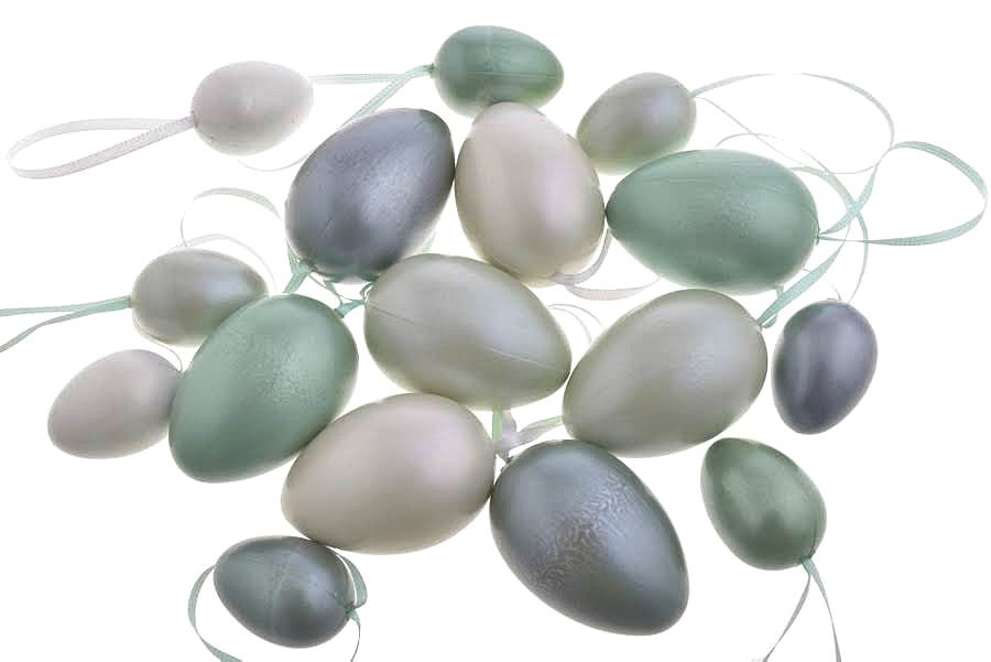 JAJKA ZAWIESZKI PERŁOWE 4 - 6cm 16SZT/PACZ GREEN