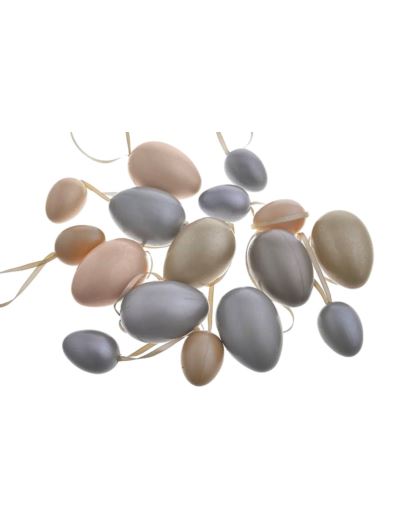 JAJKA ZAWIESZKI PERŁOWE 4 - 6cm 16SZT/PACZ BROWN