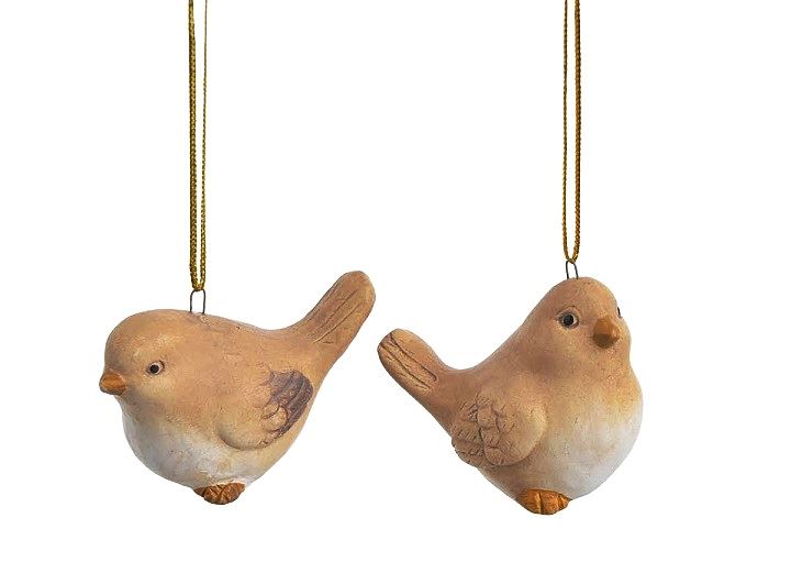 PTAK CERAMICZNY ZAWIESZKA 4.5CM LT.BROWN