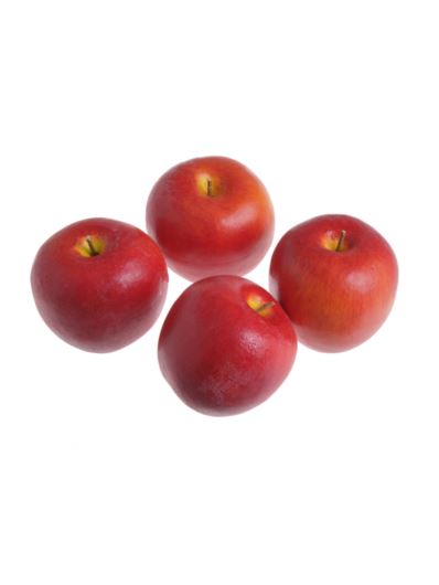 JABŁKA SZTUCZNE 7CM 4SZT/OPAK. RED