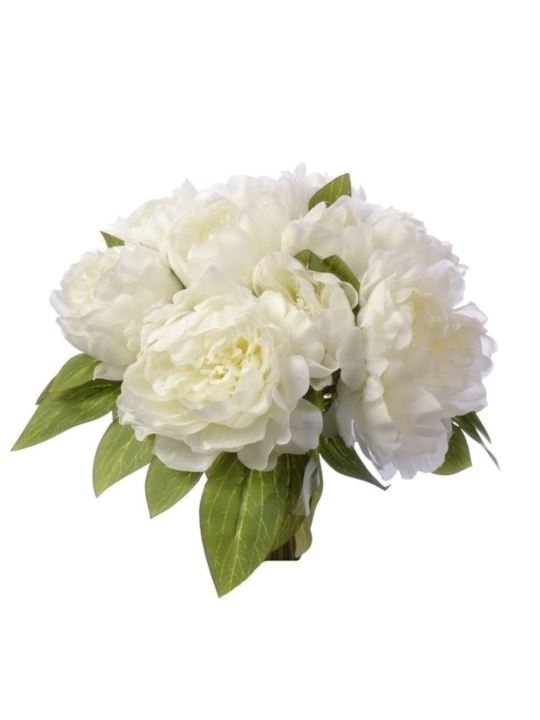 PEONIA BUKIET 38CM 12 KWIATÓW SUN533 (WHITE) CREAM