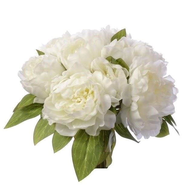PEONIA BUKIET 38CM 12 KWIATÓW SUN533 (WHITE) CREAM