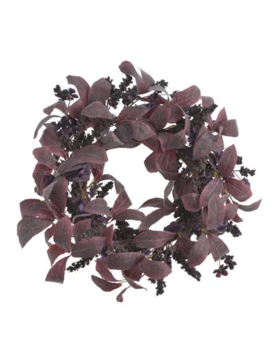 WIANEK LIŚCIASTY 50CM BURGUNDY MAUVE