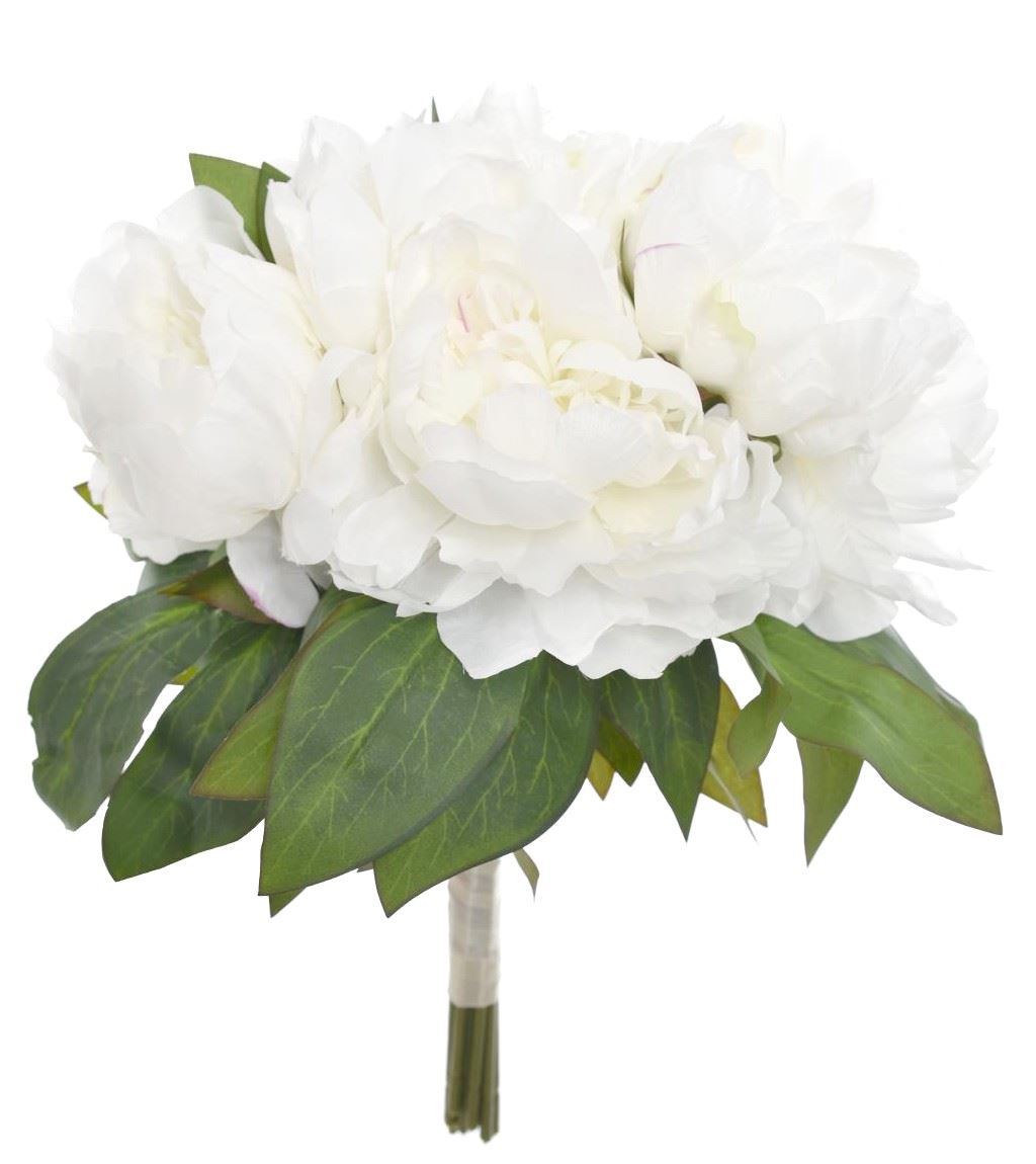 PEONIA BUKIET 38CM 12 KWIATÓW  SUN533 ICE CREAM
