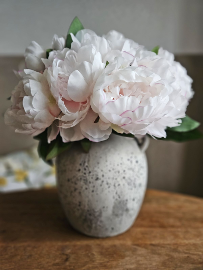 PEONIA BUKIET 38CM 12 KWIATÓW  SUN533 CR POWDER PI