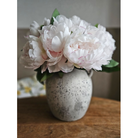 PEONIA BUKIET 38CM 12 KWIATÓW  SUN533 CR POWDER PI