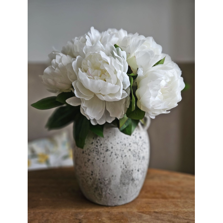 PEONIA BUKIET 38CM 12 KWIATÓW  SUN533 ICE CREAM