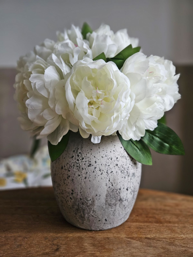 PEONIA BUKIET 38CM 12 KWIATÓW SUN533 (WHITE) CREAM