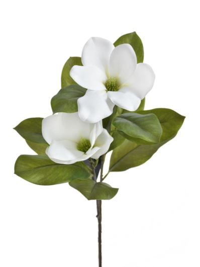 MAGNOLIA Z LIŚCIEM 70CM MAG1002 WHITE