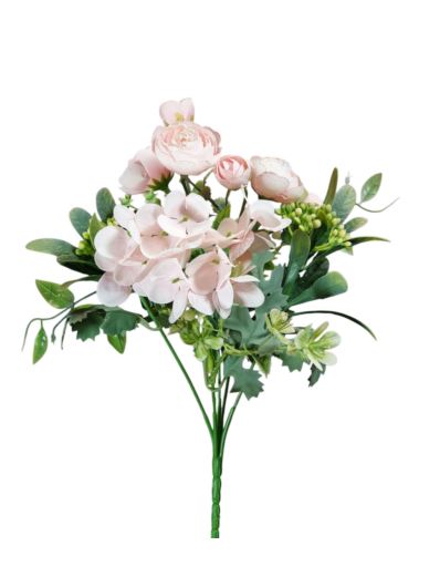 PEŁNIK Z DODATKAMI BUKIET 30CM CV17864 POWDER PINK