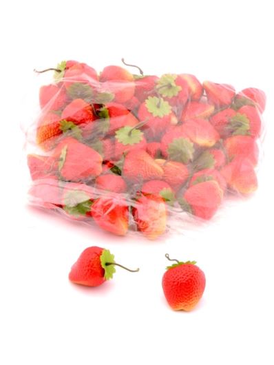 TRUSKAWKI SZTUCZNE 4CM 50SZT/OPAK RED