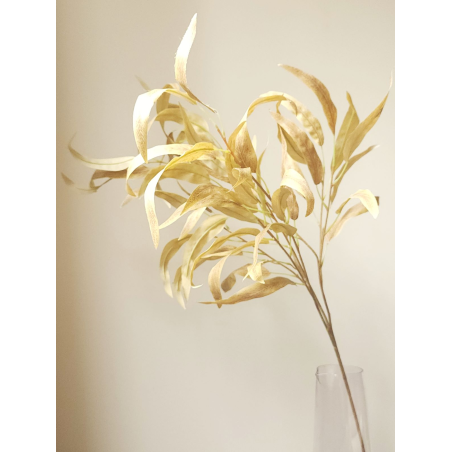 EUKALIPTUS LIŚCIASTY GAŁĄZKA 100CM CREAM BROWN