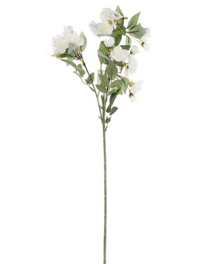 RÓŻA DZIKA GAŁĄZKA 60CM WHITE