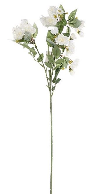 RÓŻA DZIKA GAŁĄZKA 60CM WHITE