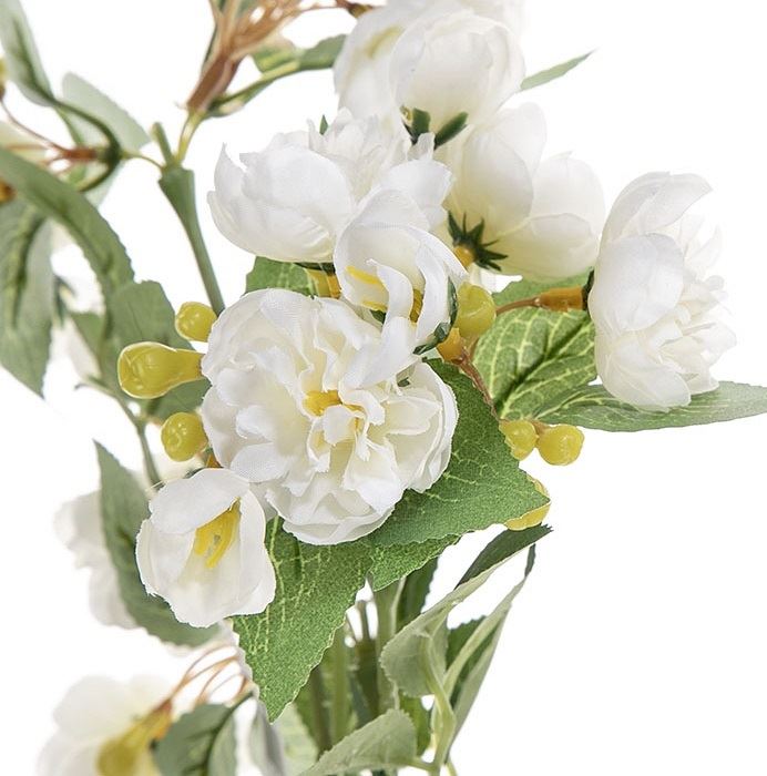 RÓŻA DZIKA GAŁĄZKA 60CM WHITE