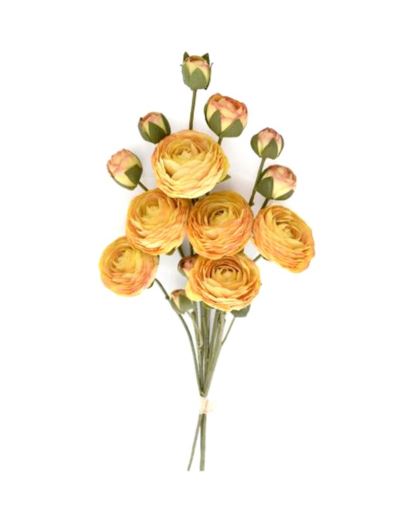 PEŁNIK RANUNCULUS PĘCZEK 68CM TAJ1005 YELLOW