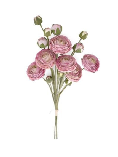 PEŁNIK RANUNCULUS PĘCZEK 68CM TAJ1005 PINK GREEN