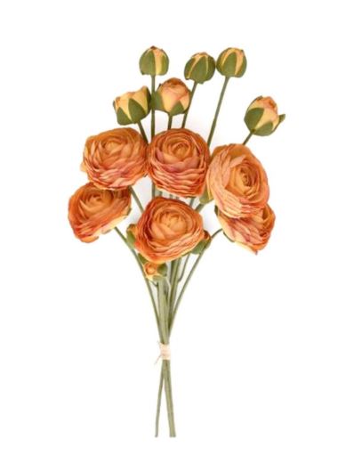 PEŁNIK RANUNCULUS PĘCZEK 68CM TAJ1005 LT TEA ORANG