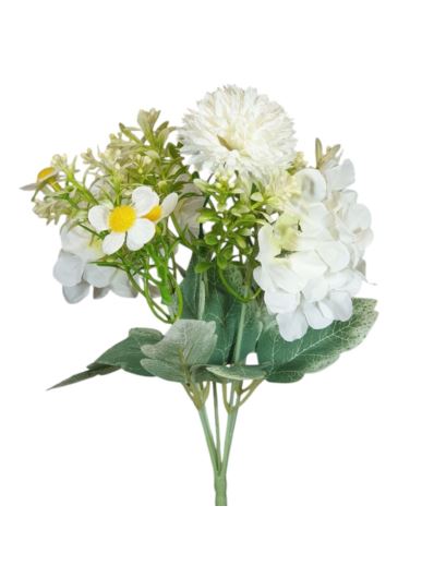 BUKIET WIOSENNY MIX KWIATÓW 30CM CV33471 WHITE