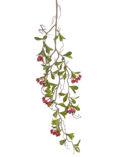 GIRLANDA LIŚCIASTA Z OWOCAMI 86CM RED