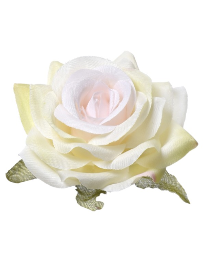 RÓŻA MINI GŁÓWKA 5CM ART117 LT PINK  LT GREEN