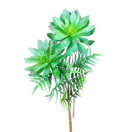 SUKULENTY NA GAŁĄZCE 42CM GREEN BLUE