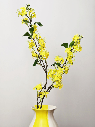OBIELA GAŁĄZKA KWITNĄCA 90CM YELLOW