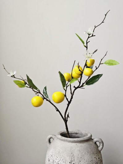 CYTRYNA GAŁĄZKA DEKORACYJNA 79CM YELLOW