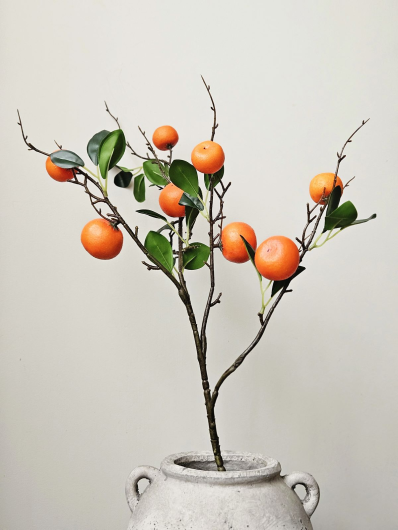 MANDARYNKA GAŁĄZKA DEKORACYJNA 94CM ORANGE