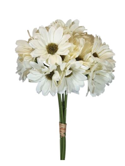 RUMIANEK PĘCZEK 28CM 24 KWIATKI /204 WHITE CREAM