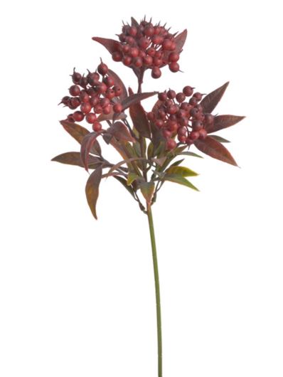 BORWINA GAŁĄZKA Z OWOCAMI 40CM BURGUNDY BROWN GR