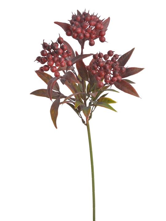 BORWINA GAŁĄZKA Z OWOCAMI 40CM BURGUNDY BROWN GR