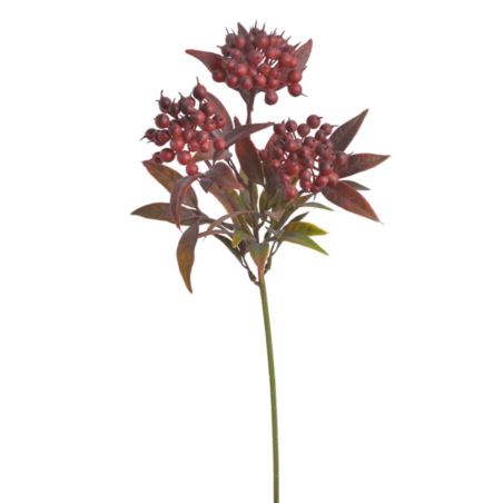BORWINA GAŁĄZKA Z OWOCAMI 40CM BURGUNDY BROWN GR