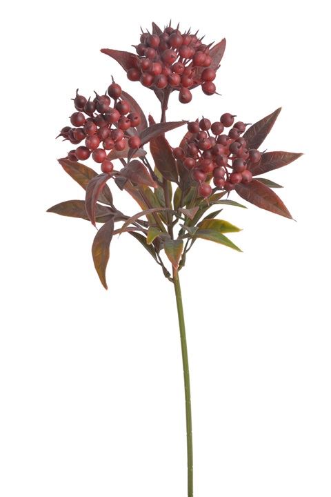 BORWINA GAŁĄZKA Z OWOCAMI 40CM BURGUNDY BROWN GR