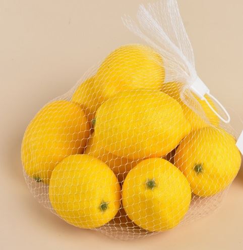 CYTRYNA SZTUCZNA 8CM X 6CM SZTUCZNY OWOC YELLOW