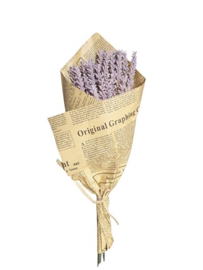 LAWENDA BUKIET W PAPIERZE /4645 35CM LT. VIOLET