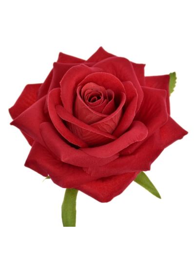 RÓŻA GŁOWA VELVET 10CM ERA1041 RUBIN