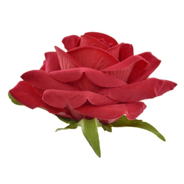 RÓŻA GŁOWA VELVET 10CM ERA1041 RUBIN
